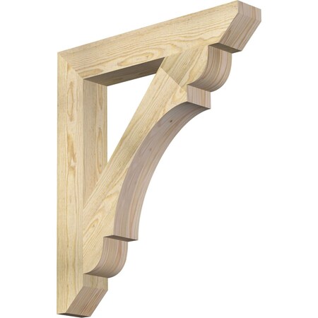 Ekena Millwork Olympic Slat Rough Sawn Bracket, Douglas Fir, 4"W x 26"D x 30"H BKT04X26X30OLY06RDF